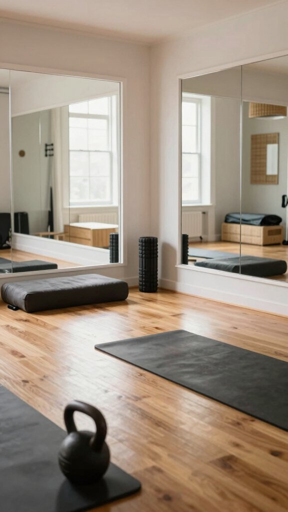 Home Gym Rooms Designed for Consistency, Not Motivation 10 bigger brighter home gym feel
