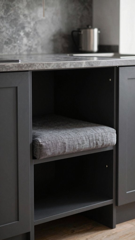 Black and Grey Kitchens That Don’t Feel Cold or Flat 10 built in storage bench seating