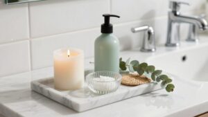 clean bathroom vanity decor