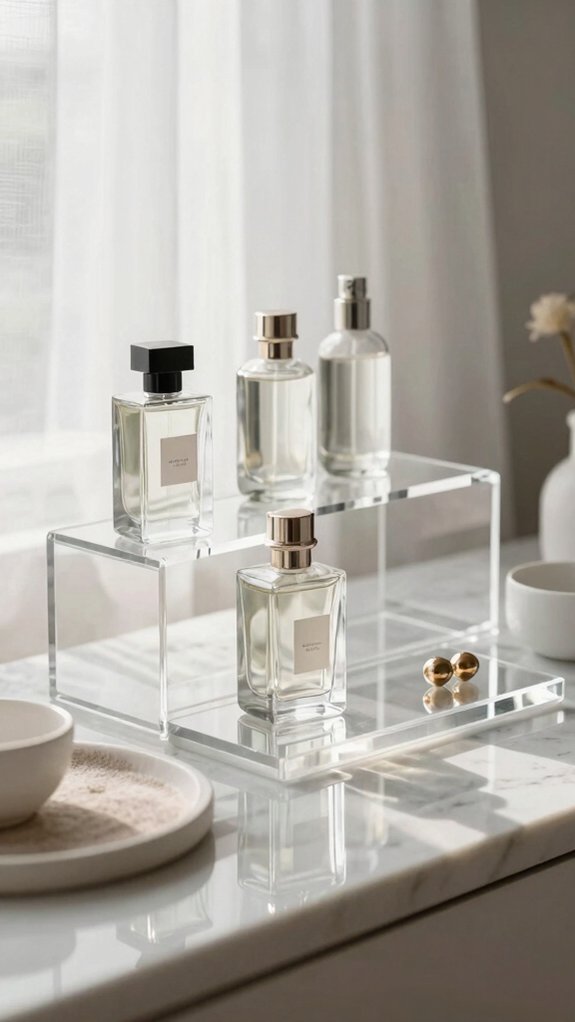 clear acrylic perfume display riser