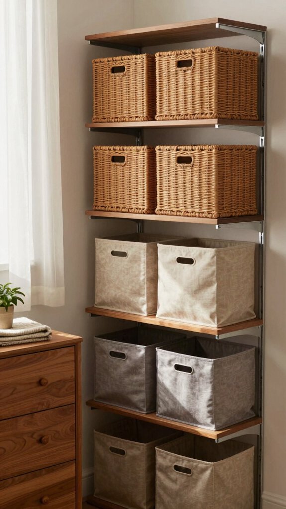 Small Space Storage System That Organizes Your Entire Room Without a Closet 13 closet free tidy habit checkups