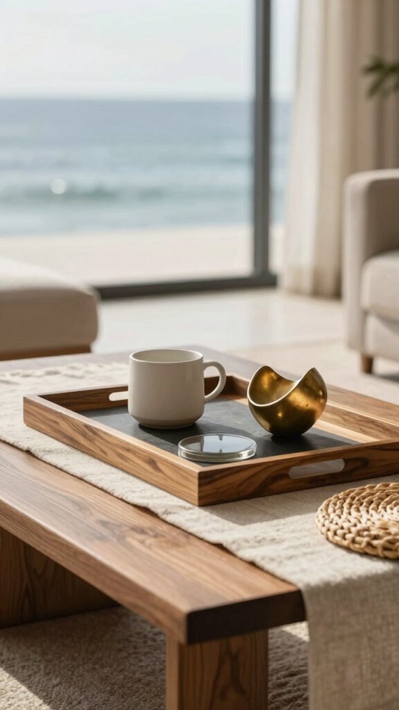 coastal tray styling in whites