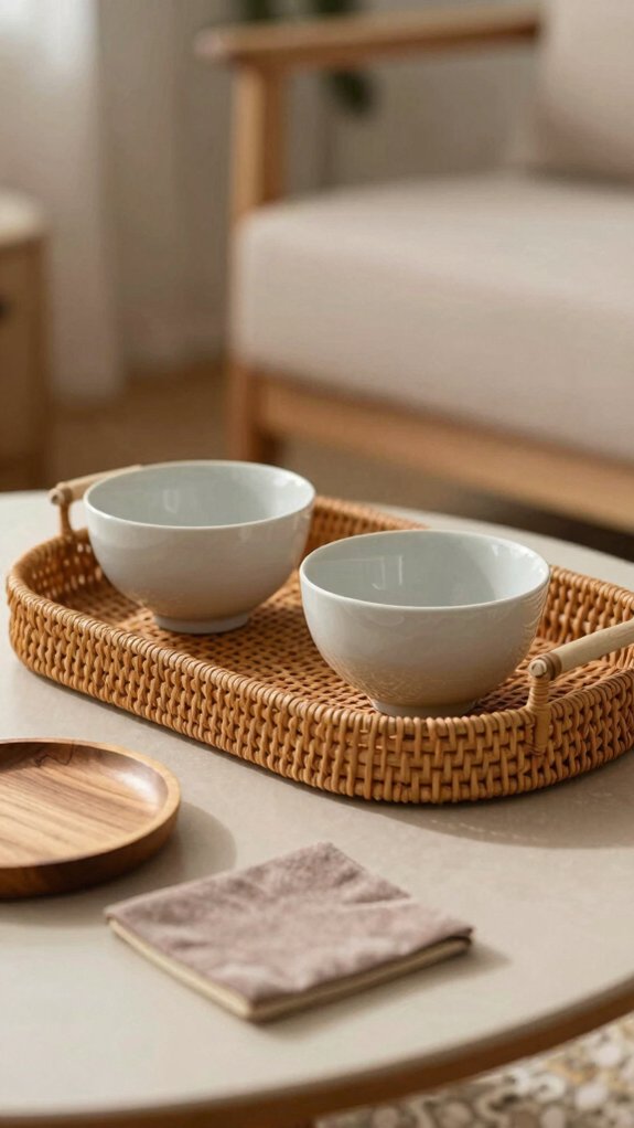 Small Space Tray Decor Ideas That Keep Your Home Looking Organized 9 coffee table clutter trays