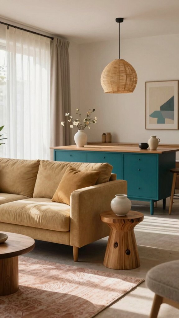 color anchored dining zone glow