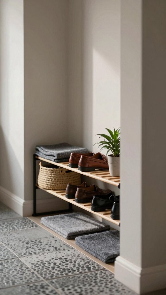 compact shoe rack for small spaces