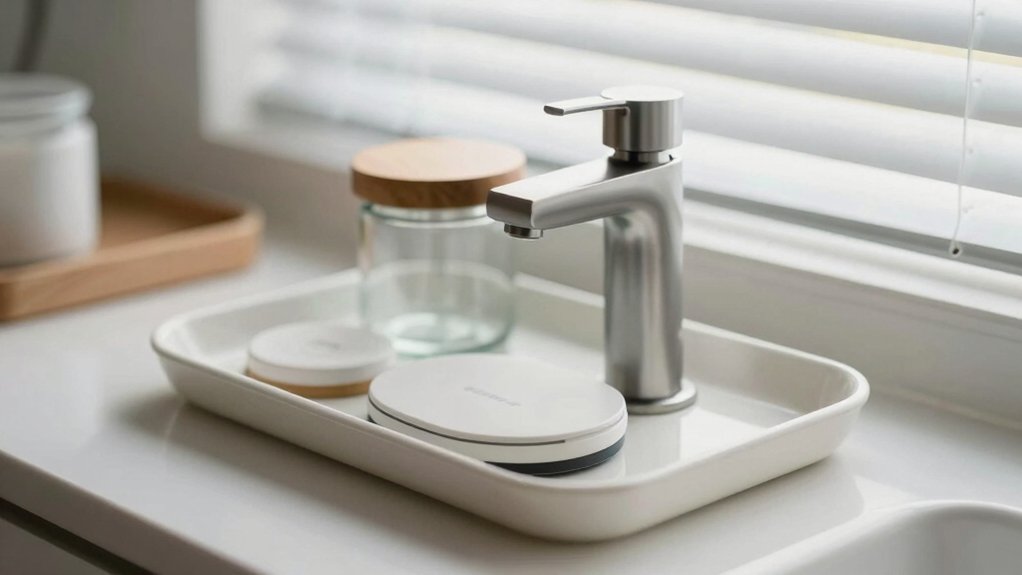 Smart Bathroom Vanity Tray Ideas for Small and Busy Countertops 8 compact vanity tray storage
