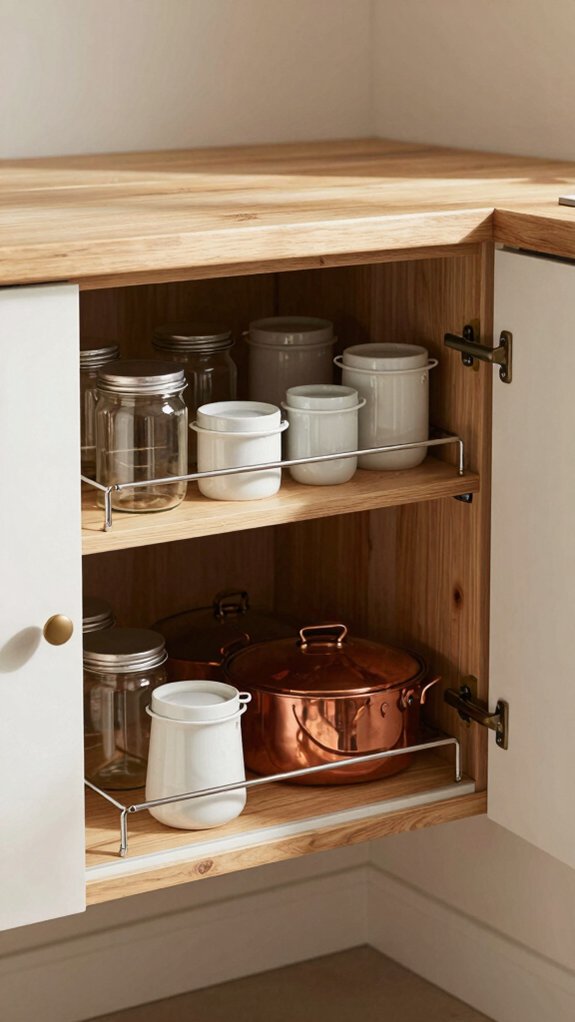 Corner Kitchen Cabinets That Finally Eliminate Dead Space 4 corner cabinet gliding pull out shelves