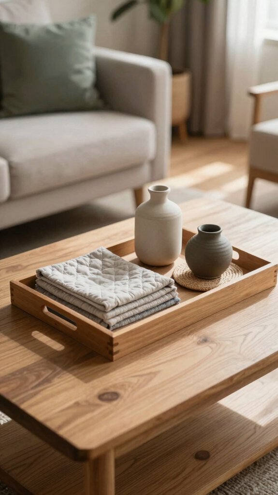 Decorative Tray Ideas for Living Room That Look Styled Not Cluttered 2 cozy minimal tray styling tips