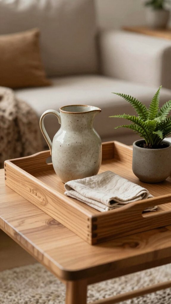 cozy warm neutrals accent color
