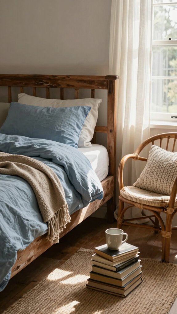 Farmhouse Bedroom Decor Ideas That Work Even Without a Closet 3 cozy window seat bookshelves
