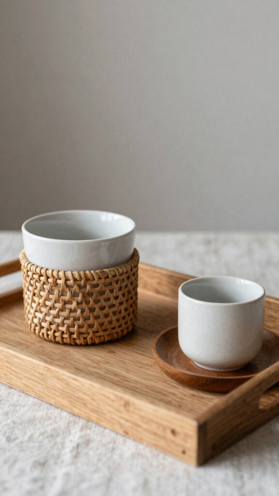 Minimal Tray Styling Ideas That Bring Balance to Your Home Decor 4 crisp modern mixed textures