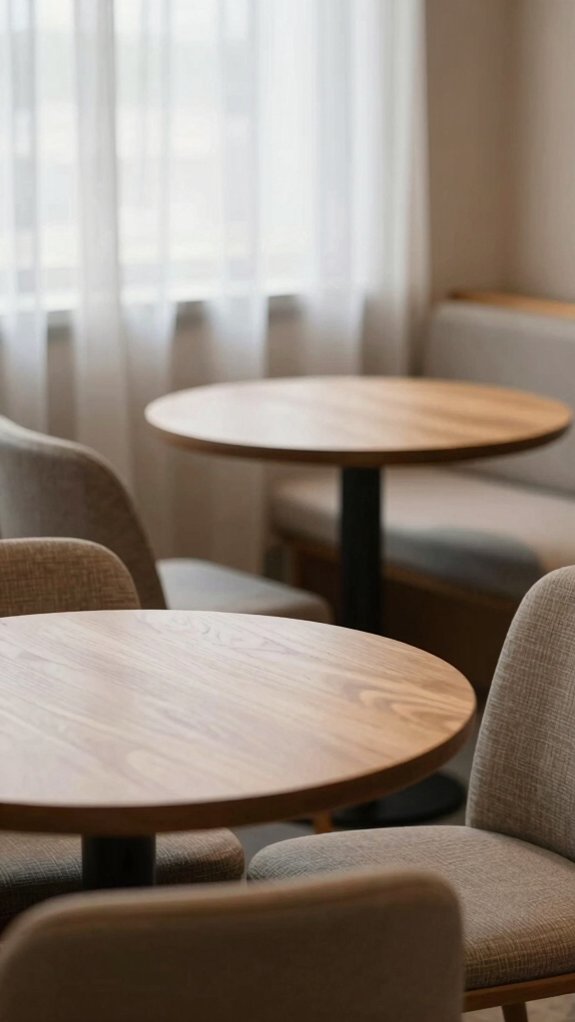 curved bench dining conversation