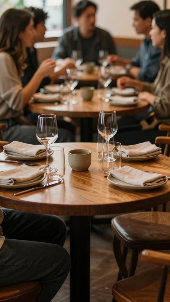 curved styling for small dining