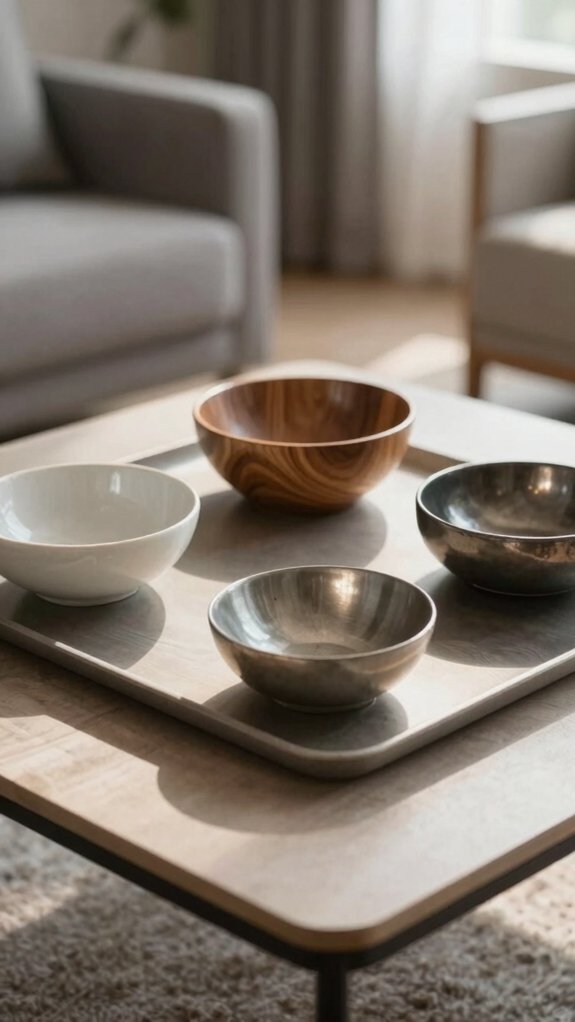 declutter with decorative bowls