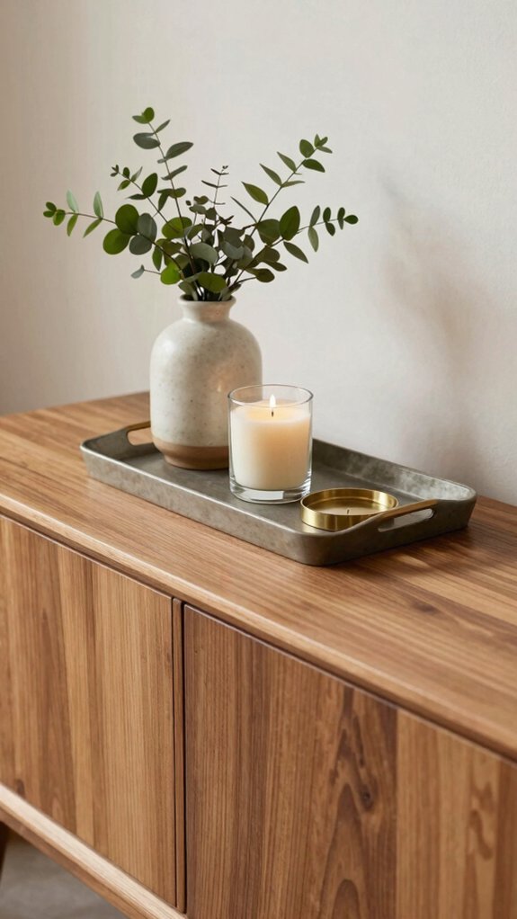 Decorative Tray Ideas for Living Room That Look Styled Not Cluttered 6 decorative tray for console organization