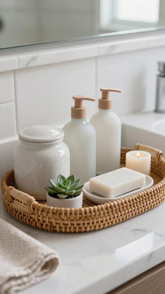 easy grab bathroom tray picks