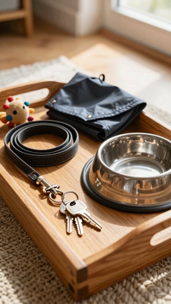 grab and go pet leash tray