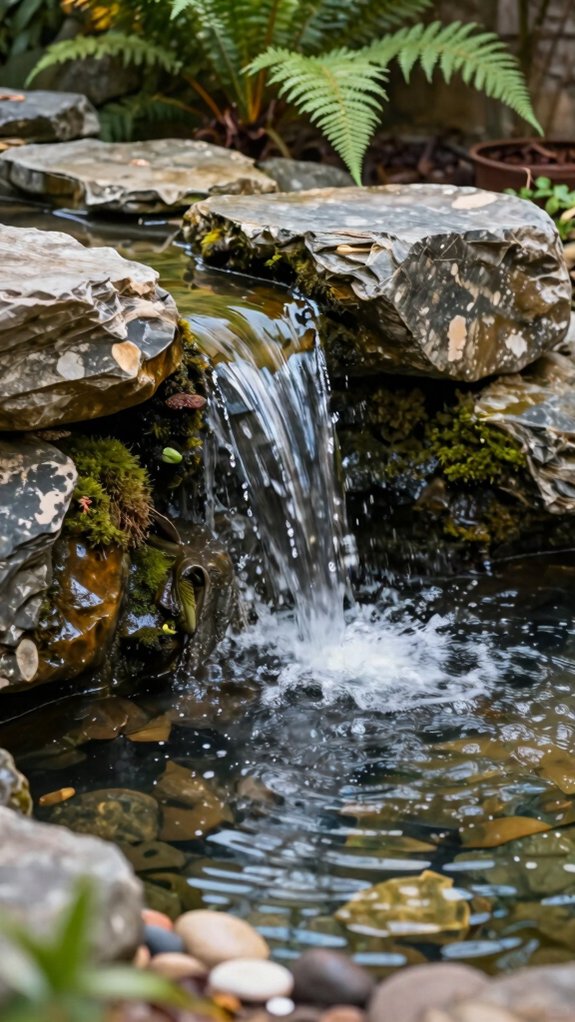 How to Build a Homemade Waterfall That Looks Natural and Runs Smoothly 4 gravity returns water to reservoir