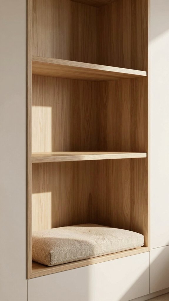 Built-In Shelves That Solve Storage Without Adding Furniture 14 hidden storage bench seating