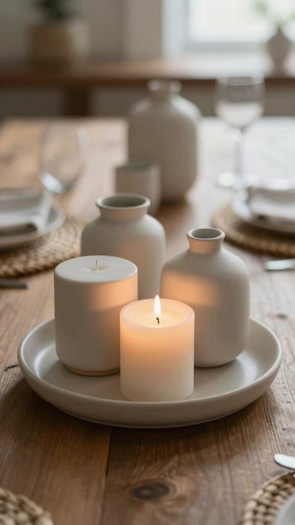 Candle Tray Decor Ideas That Instantly Make a Space Feel Warm and Elevated 3 ivory candle tray centerpiece