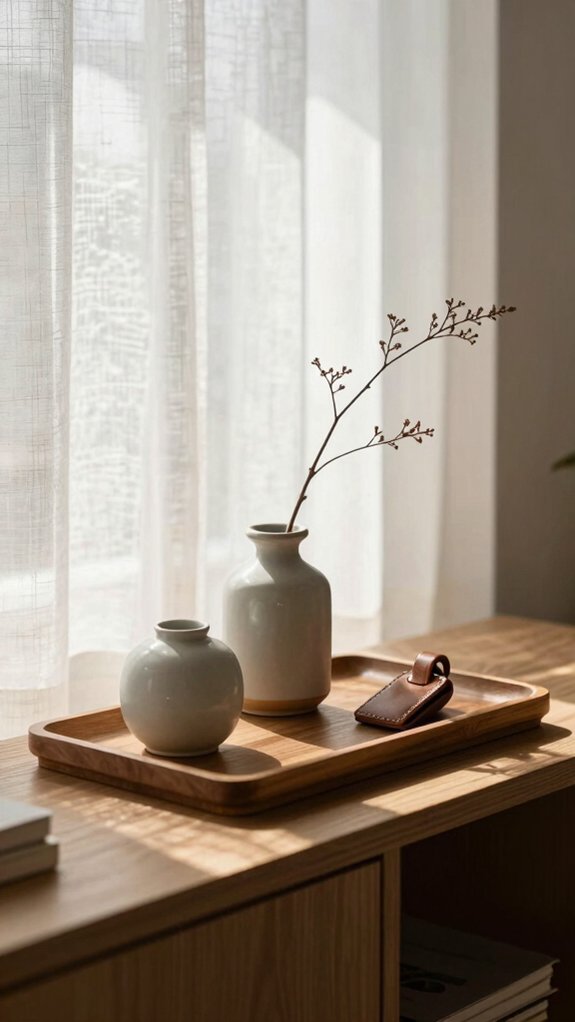 Minimal Tray Styling Ideas That Bring Balance to Your Home Decor 11 key tray mail organizer