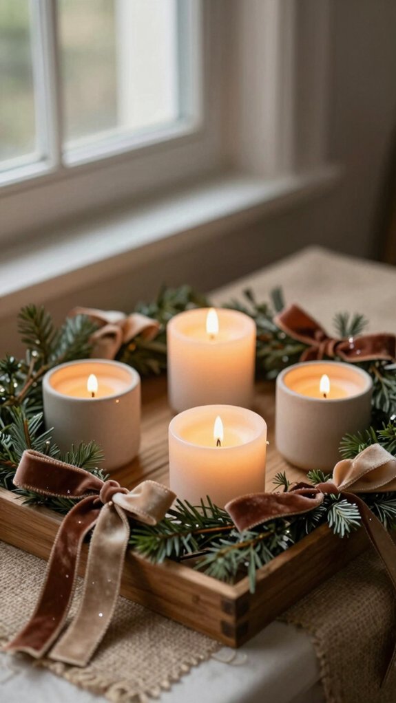 leafy garland candle frame