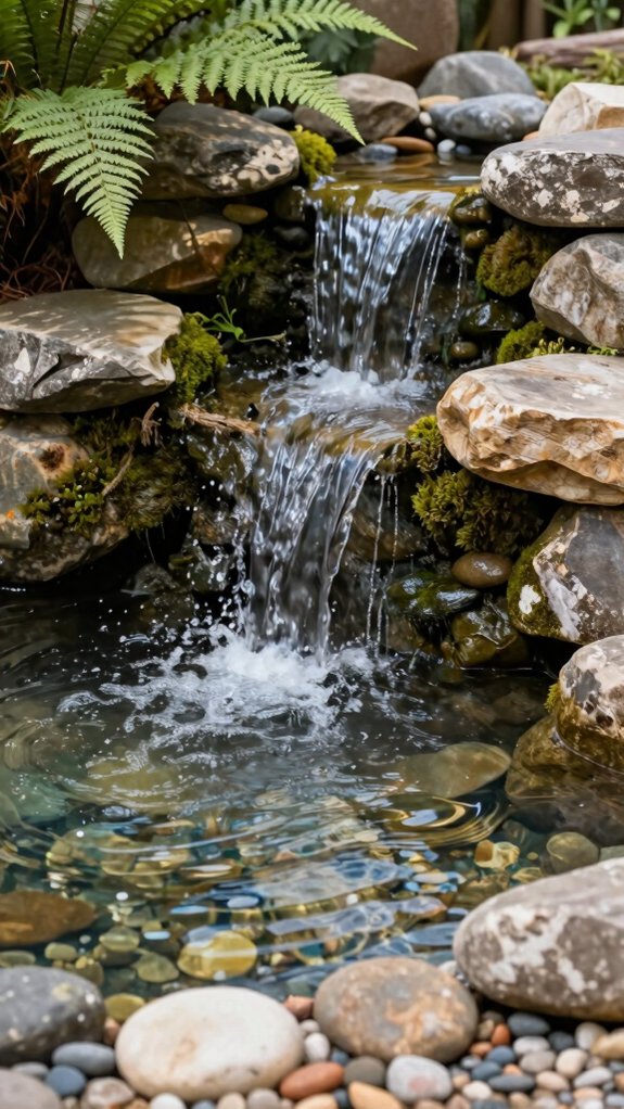 How to Build a Homemade Waterfall That Looks Natural and Runs Smoothly 5 level liner hidden pump tubing
