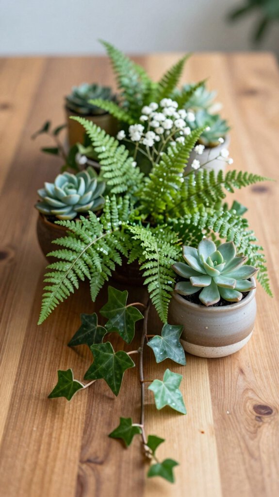 lush fern centerpiece freshness