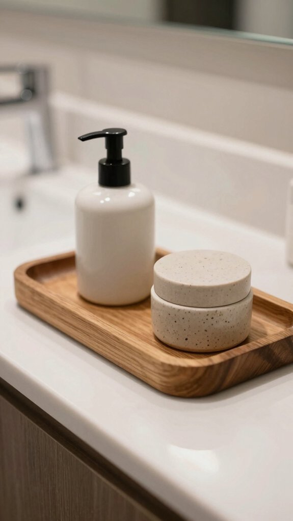 match bathroom vanity tray material