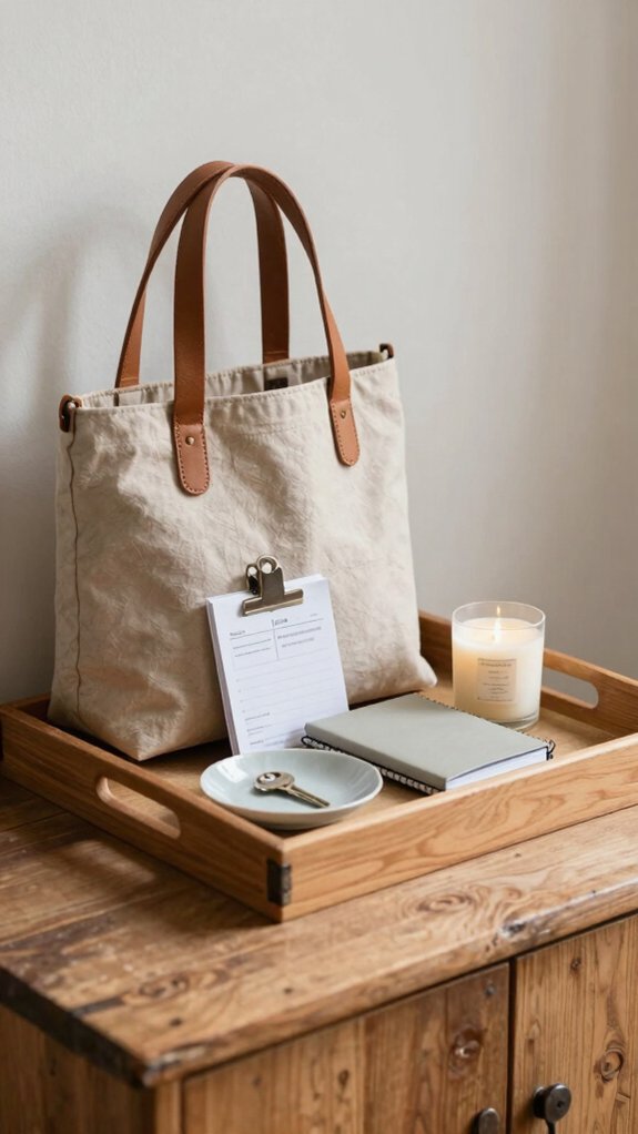 mini tote catchall for entryway