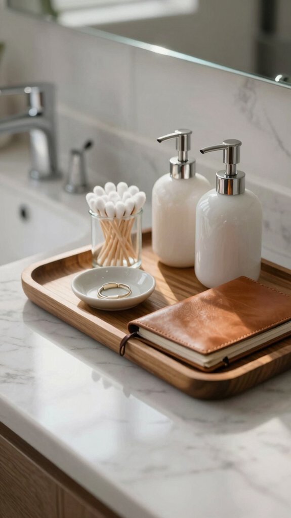 minimal bathroom counter essentials