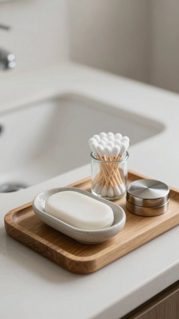 minimal tray clear counter zone
