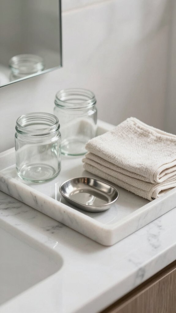minimalist clear tray reset