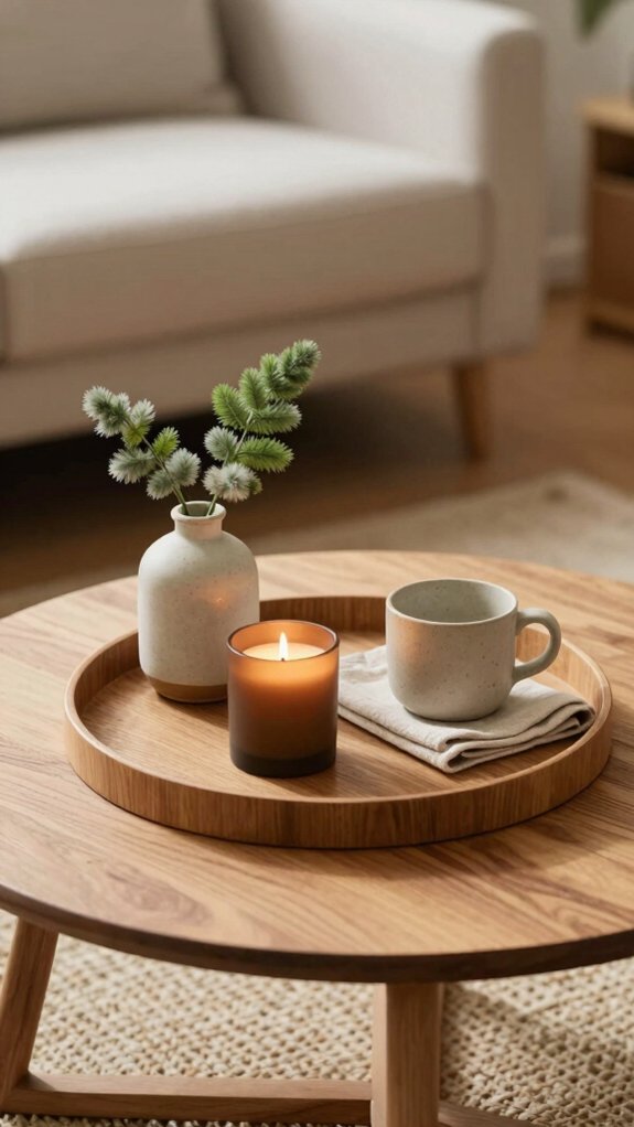 minimalist tray three sculptural items