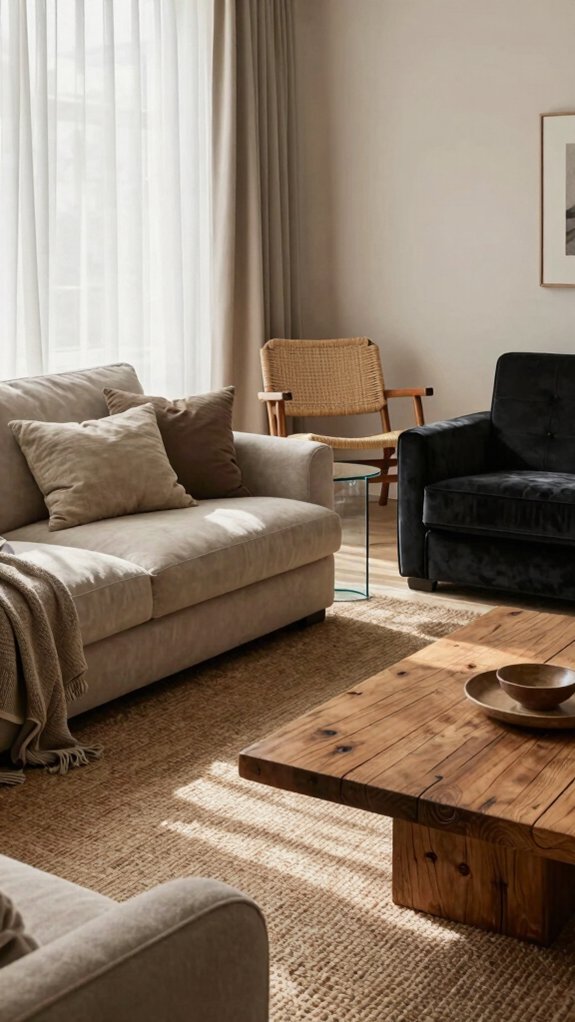 Living Room Furniture Layouts Based on Movement Patterns 13 mismatched chairs cohesive style