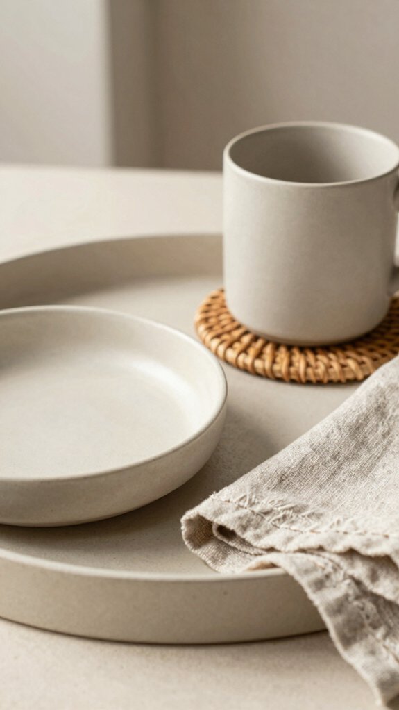 Minimal Tray Styling Ideas That Bring Balance to Your Home Decor 5 neutral calm tray harmony
