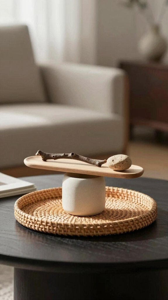 Minimal Tray Styling Ideas That Bring Balance to Your Home Decor 13 neutral tray scent station