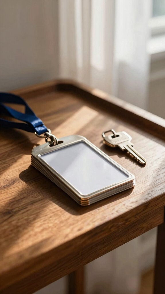 organized entry tray for ids