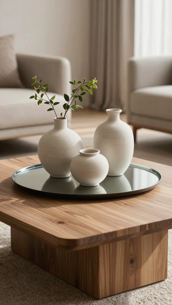 oversized vase tray styling