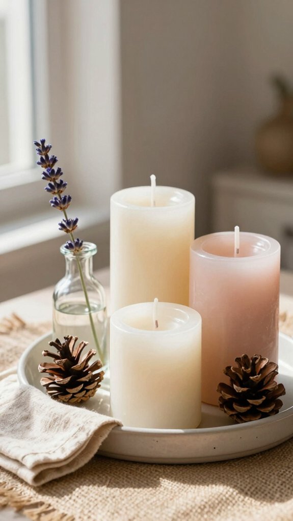 Small Space Tray Decor Ideas That Keep Your Home Looking Organized 15 polished tray candle centerpiece
