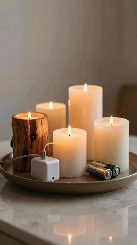 rechargeable candles battery backup