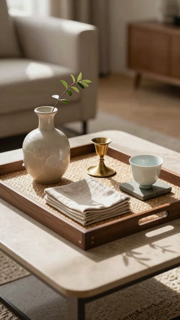 rectangular tray styling balance