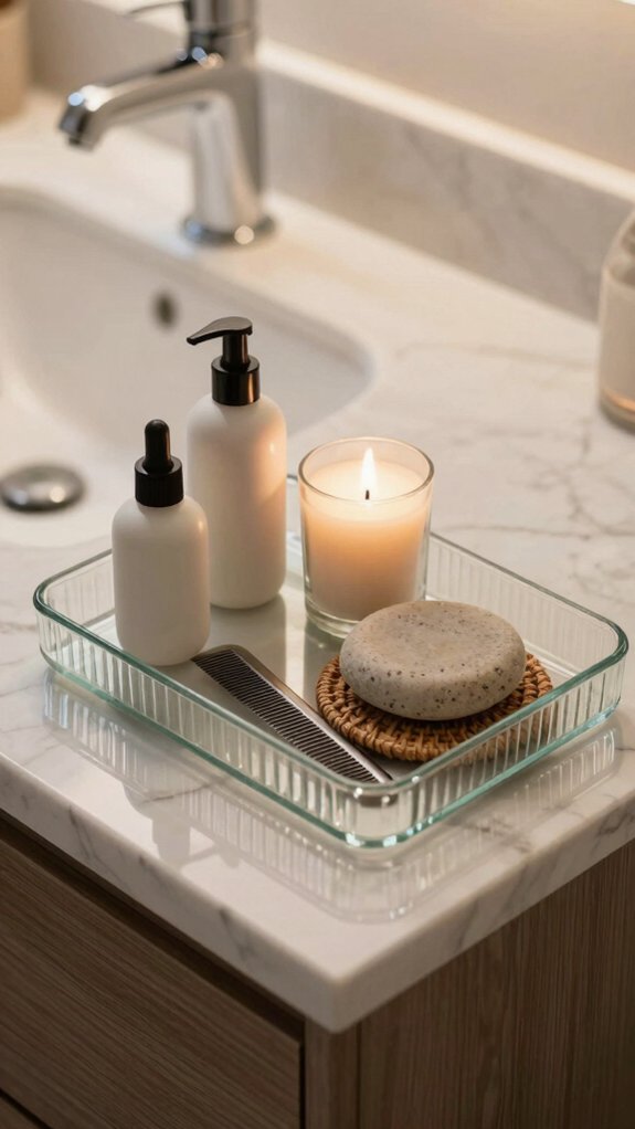 round tray neat bathroom charm