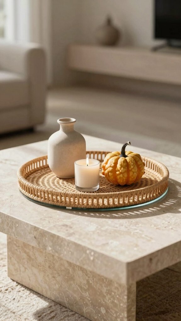 seasonal tray styling swaps