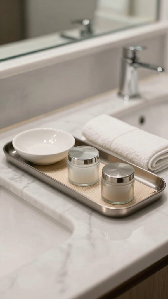 Small Space Tray Decor Ideas That Keep Your Home Looking Organized 18 shallow trays clear zones