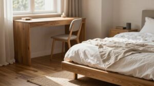 sleep friendly small bedroom flow