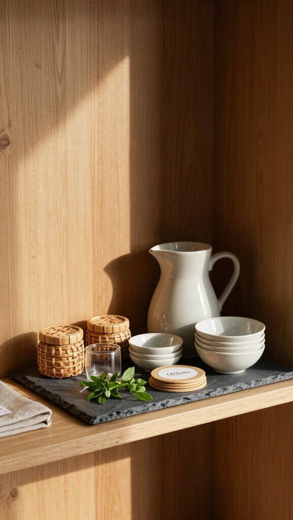 Small Space Tray Decor Ideas That Keep Your Home Looking Organized 14 small space bar tray station