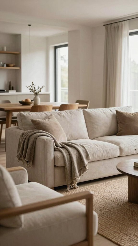 Living Dining Layouts That Reduce Visual Noise Instantly 3 soft seating clear sightlines