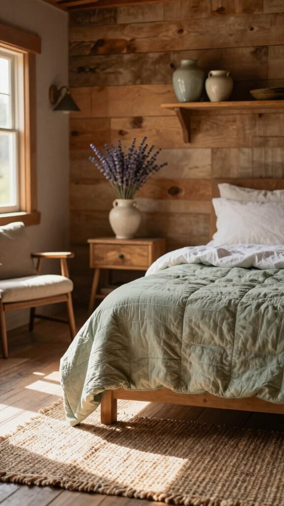 Farmhouse Bedroom Decor Ideas That Work Even Without a Closet 14 space saving farmhouse bedside sconces