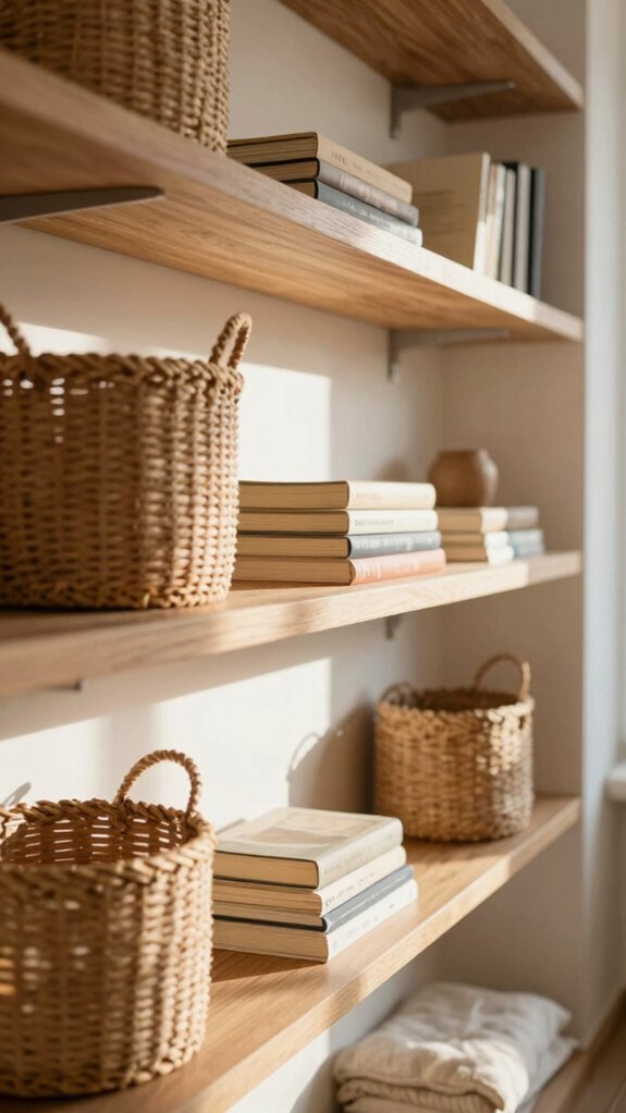 Built-In Shelves That Solve Storage Without Adding Furniture 16 space saving floating shelf storage